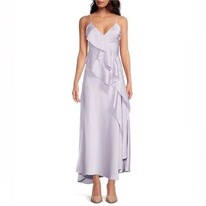 Gianni Bini asymmetrical bridesmaids dress size 12, lilac lavender purple formal
